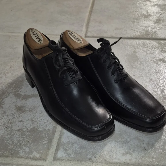 Bally Men's VERONA Black Leather Dress Shoes - Picture 9 of 11